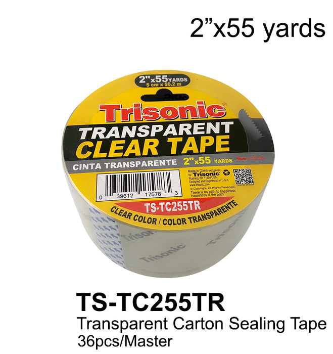 TS-TC255TR - Transparent Clear Packing Tape**