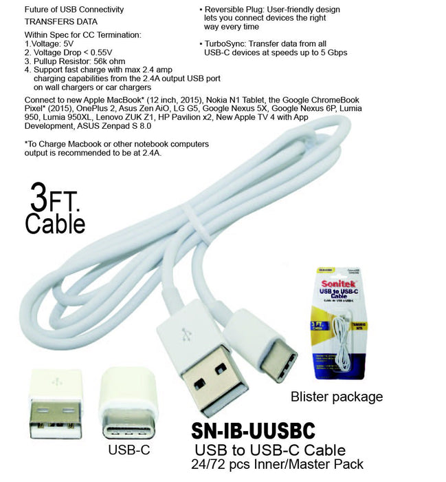 SN-IB-UUSBC - USB-C to USB Cable