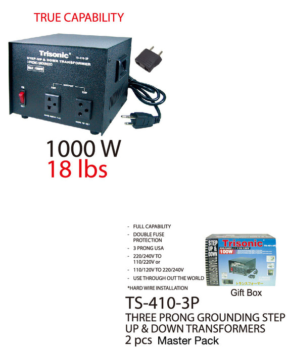 TS-410-3P - Step Up/Down Transformer (1000W)