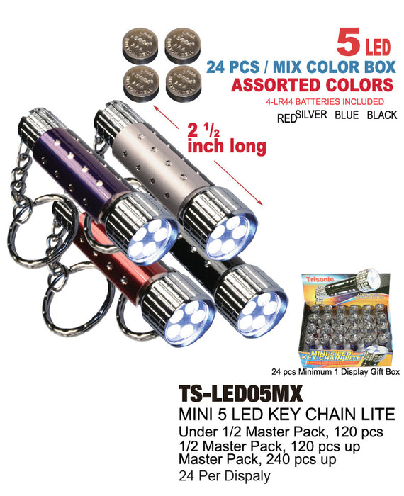 TS-LED05MX - 5 LED Mini Flashlight Key Chain