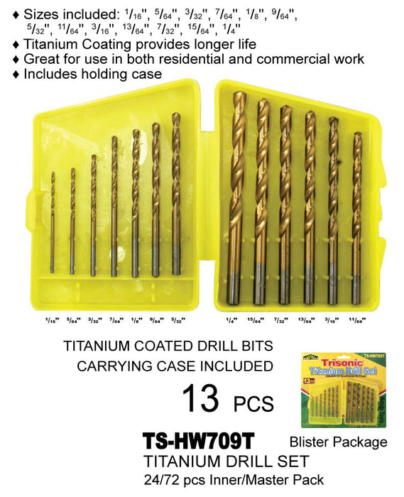 TS-HW709T - Titanium Drill Set