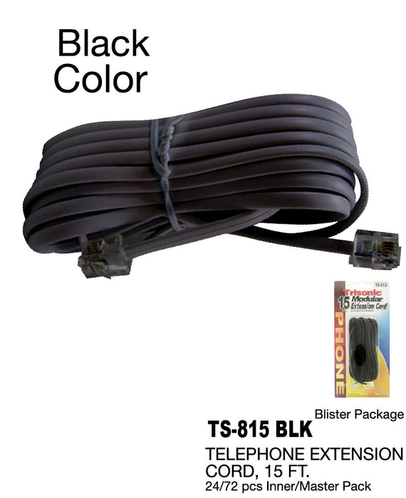 TS-815 BLK - Telephone Extension Cord