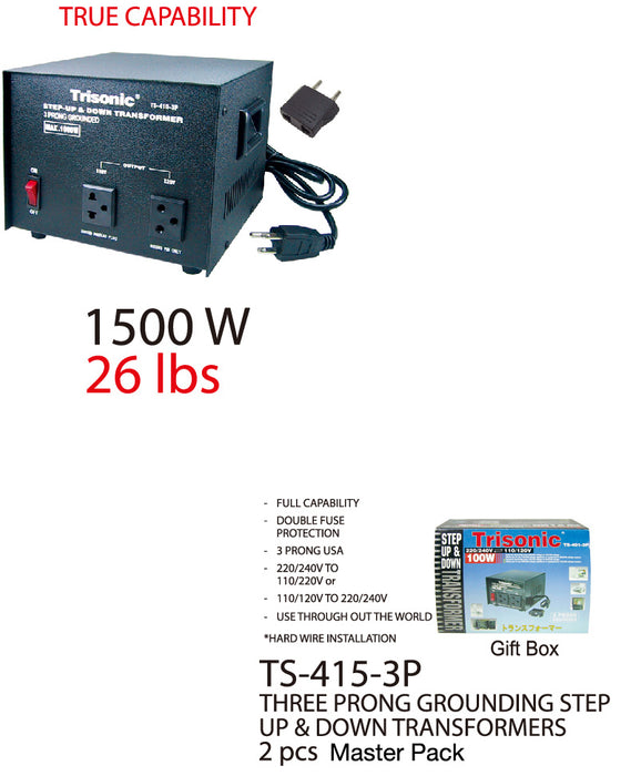 TS-415-3P - Step Up/Down Transformer (1500W)