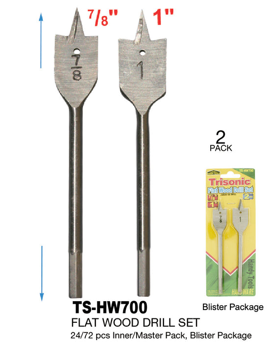 TS-HW700 - Flat Wood Drill Set