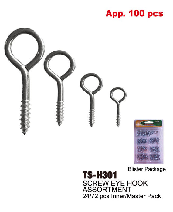 TS-H301 - Screw Eye Hook Assortment