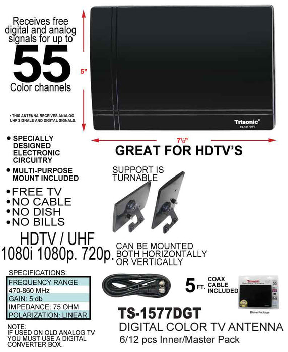 TS-1577 - Digital Color TV Antenna