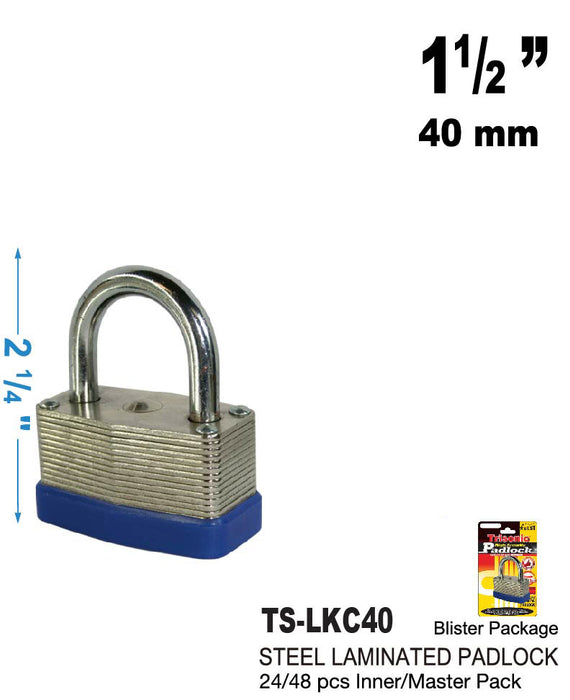 TS-LKC40 - Steel Laminated Padlock (1®")