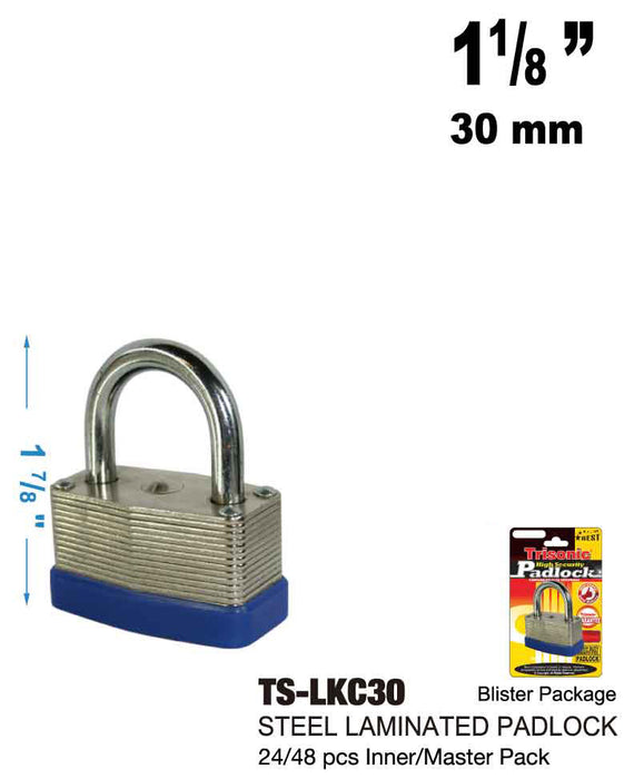 TS-LKC30 - Steel Laminated Padlock (1?")