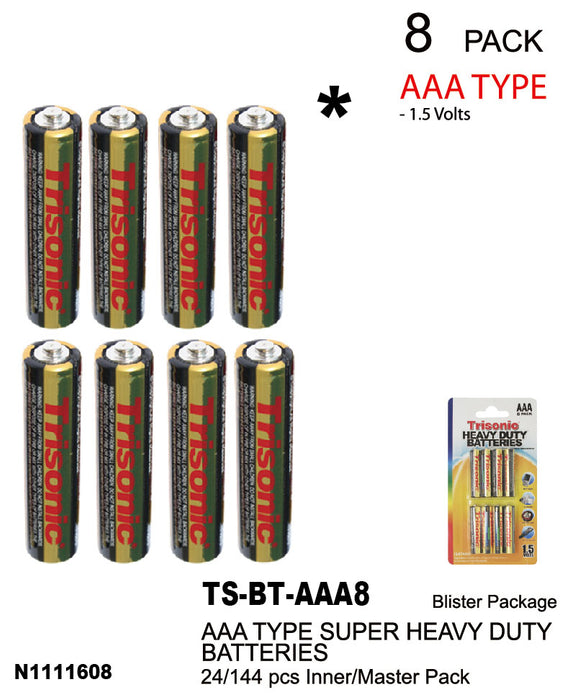 TS-BT-AAA8 - "AAA" Heavy Duty Batteries