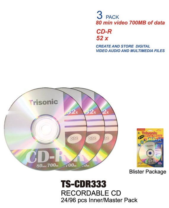 TS-CDR333 - Blank Recordable CD's