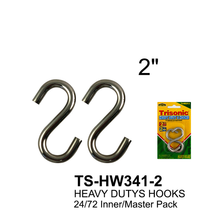 TS-HW341-2 - Heavy Duty S Hooks (2")