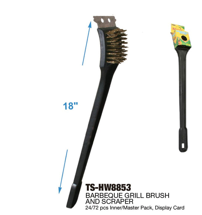 TS-HW8853 - Barbeque Grill Brush w/ Scraper