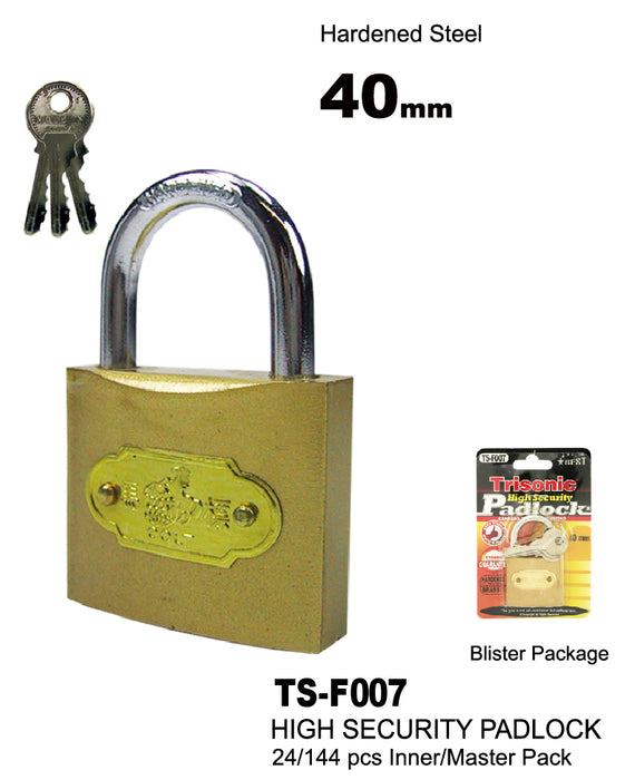 TS-F007 - Hardened Steel High Security Padlock