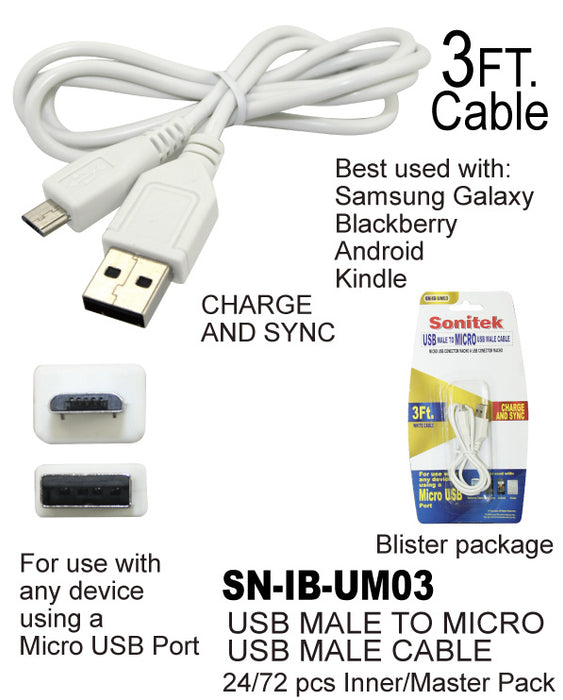 SN-IB-UM03 - Micro USB to USB Cable