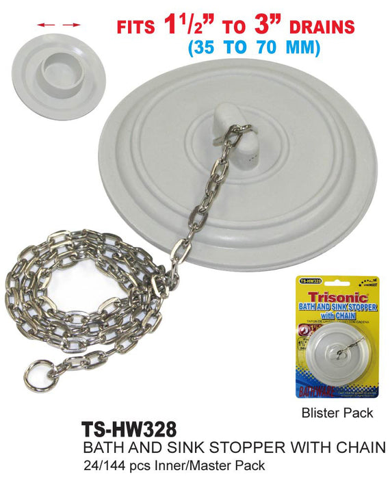 TS-HW328 - Bath/Sink Stopper w/ Chain