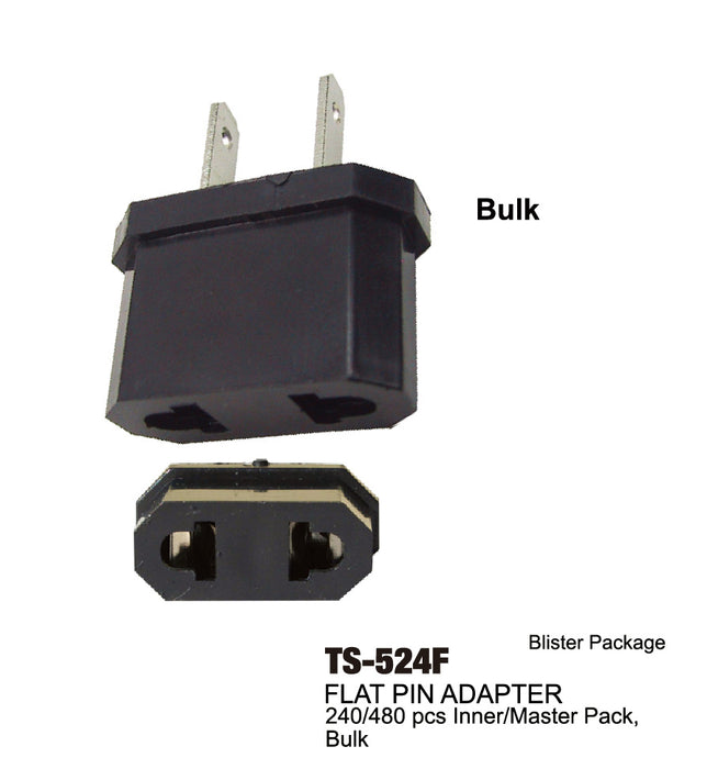 TS-524F - Flat Pin Adapter (Bulk)