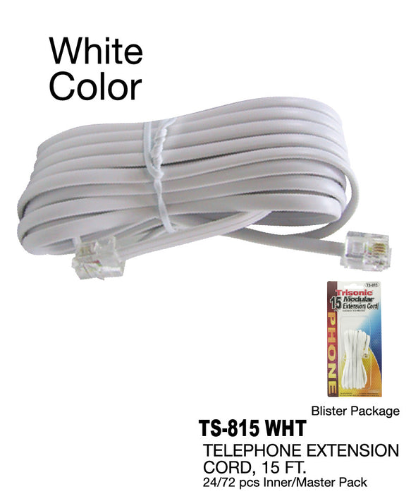 TS-815 WHT - Telephone Extension Cord
