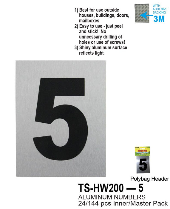 TS-HW200-5 - Aluminum Number ("5")
