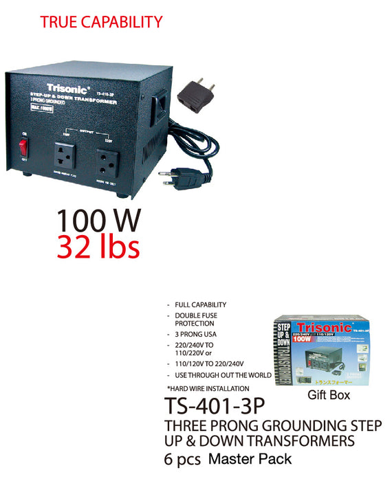 TS-401-3P - Step Up/Down Transformer (100W)