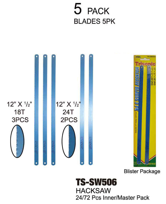 TS-SW506 - Hack Saw Blade Replacements