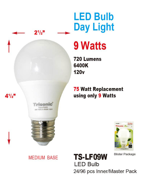 TS-LF09W - High Quality LED Bulb (9 Watts)