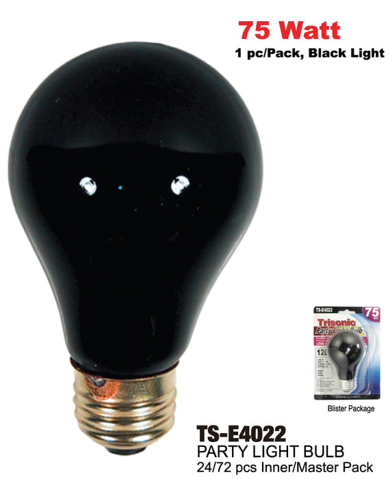 TS-E4022 - Black Party Light Bulb (75 Watts)