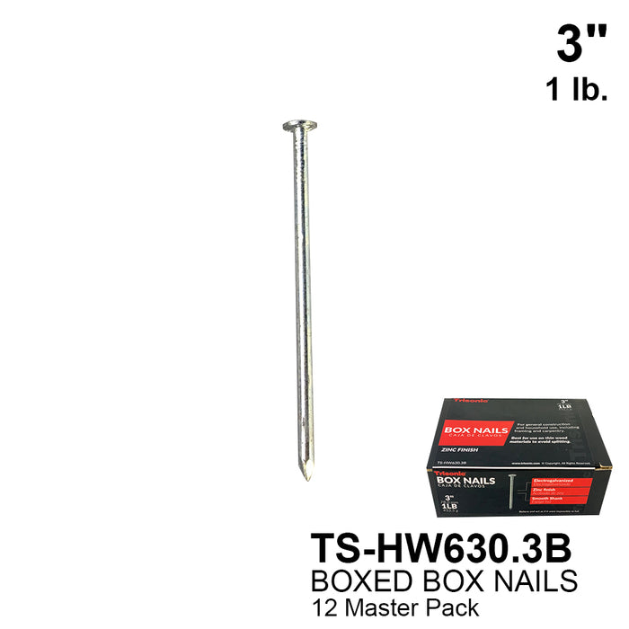 TS-HW630.3B - 3" BOX NAILS 1LB