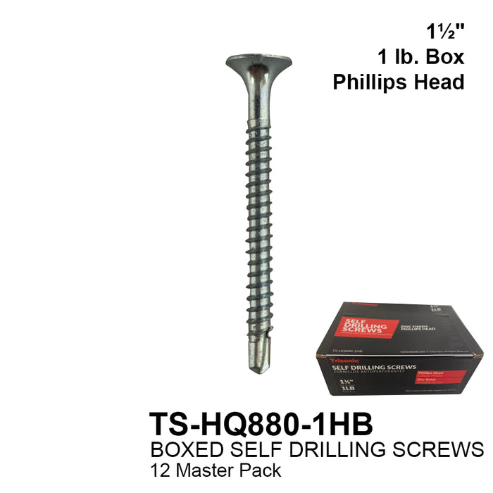TS-HQ880-1HB - Boxed Self Drilling Screws (1½")