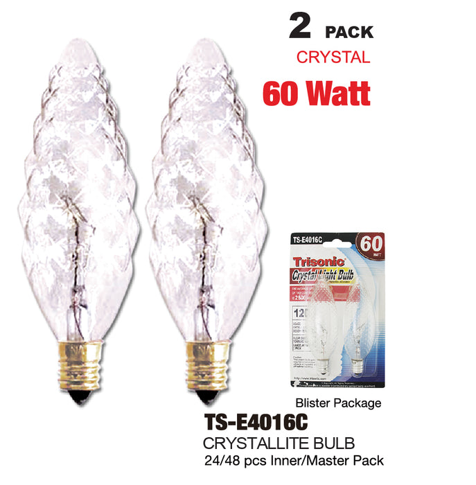 TS-E4016C - Crystal Candelabra Base Bulbs (60 Watts)