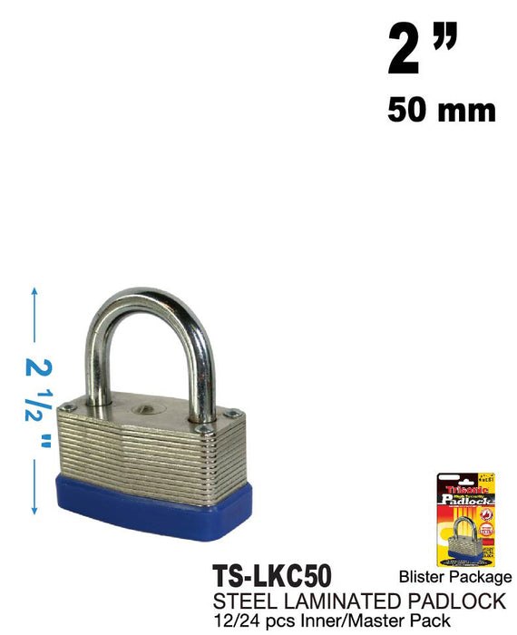 TS-LKC50 - Steel Laminated Padlock (2")