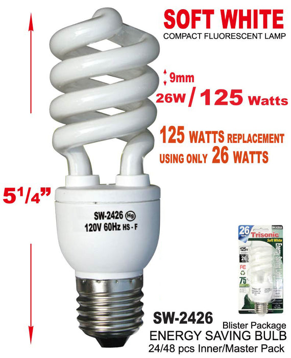 SW-2426 - Energy Saving Soft White Bulb (26W/125)
