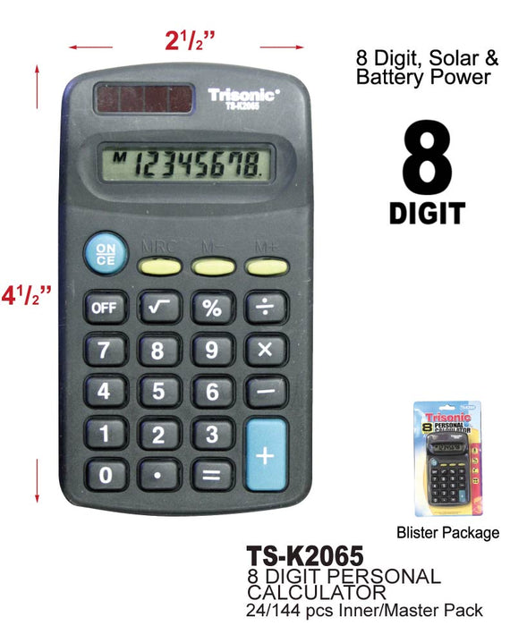 TS-K2065 - 8 Digit Small Calculator