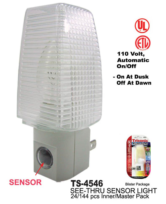 TS-4546 - UL Clear Sensor Night Light