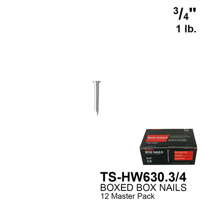 TS-HW630.3/4 - 3/4" BOX NAILS 1LB