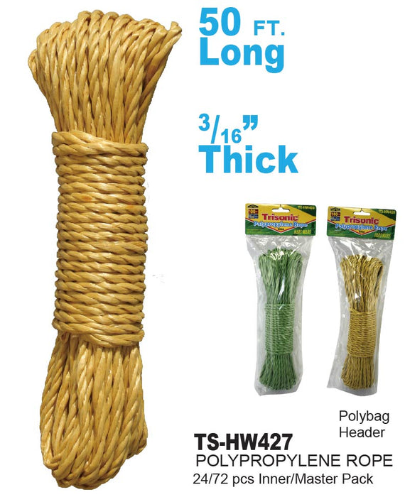 TS-HW427 - Polypropylene Rope (50 ft.)