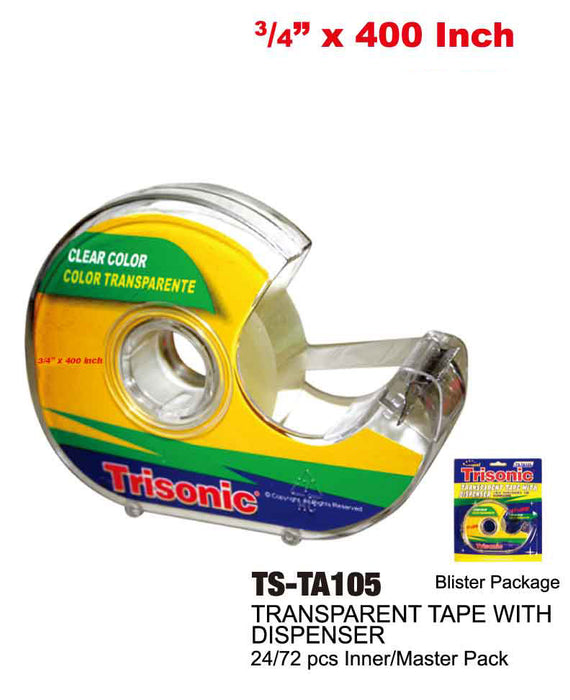 TS-TA105 - Transparent Tape w/ Dispenser