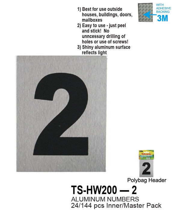 TS-HW200-2 - Aluminum Number ("2")