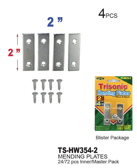 TS-HW354-2 - Heavy Duty Mending Plates (2")