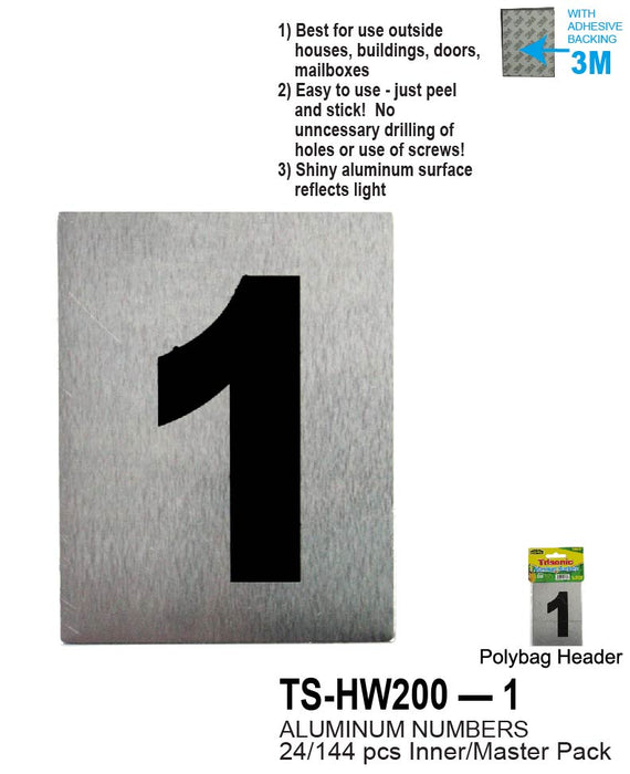 TS-HW200-1 - Aluminum Number ("1")