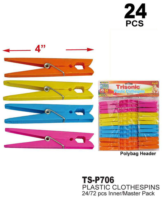 TS-P706 - Large Plastic Clothes Pins **