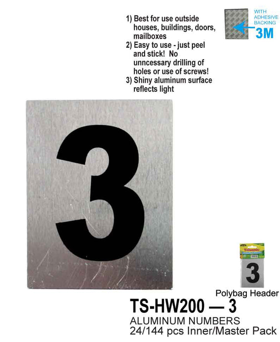TS-HW200-3 - Aluminum Number ("3")