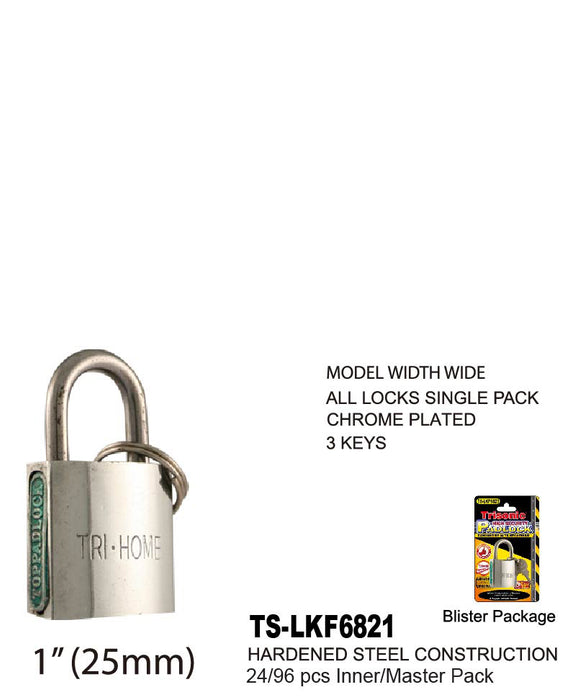 TS-LKF6821 - Chrome Plated Steel Padlock (1")