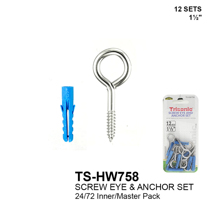 TS-HW758 - Screw Eye & Anchor Set