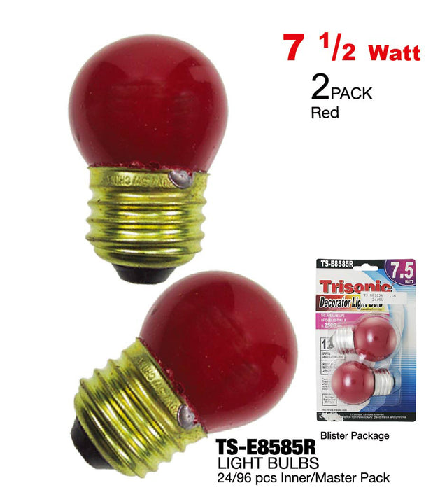 TS-E8585R - 7.5W Small Globe Light Bulbs (Red)