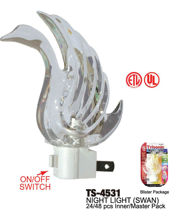 TS-4531 - UL Clear Swan Night Light