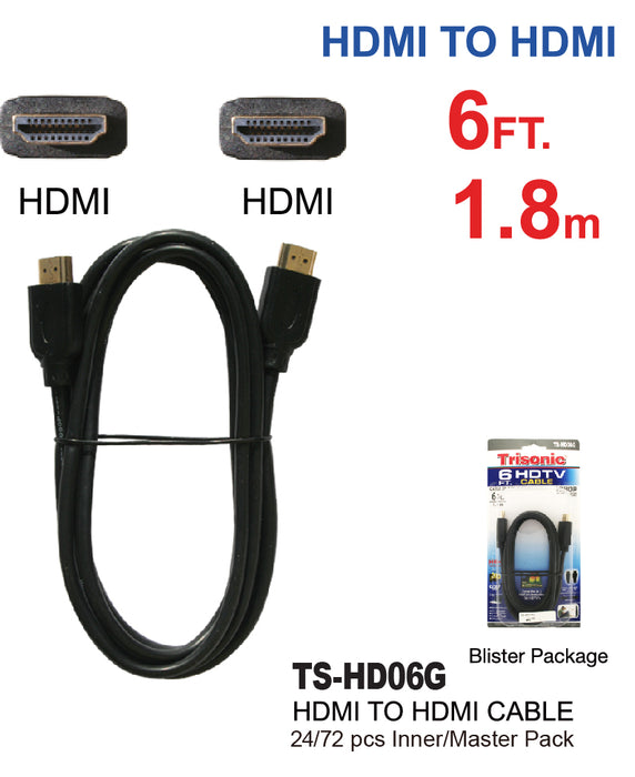 TS-HD06G - HDMI to HDMI Cable (6 ft.)