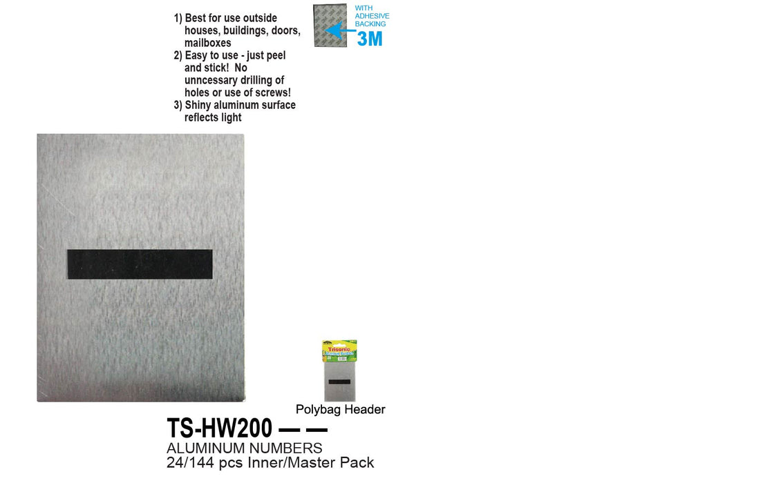 TS-HW200-- - Aluminum Number ("-")