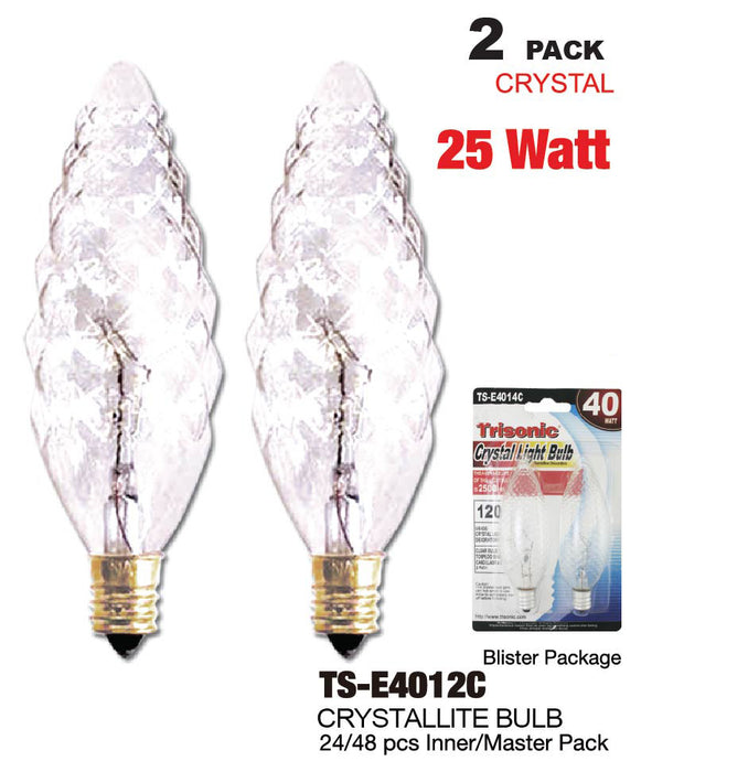 TS-E4012C - Crystal Candelabra Base Bulbs (25 Watts)