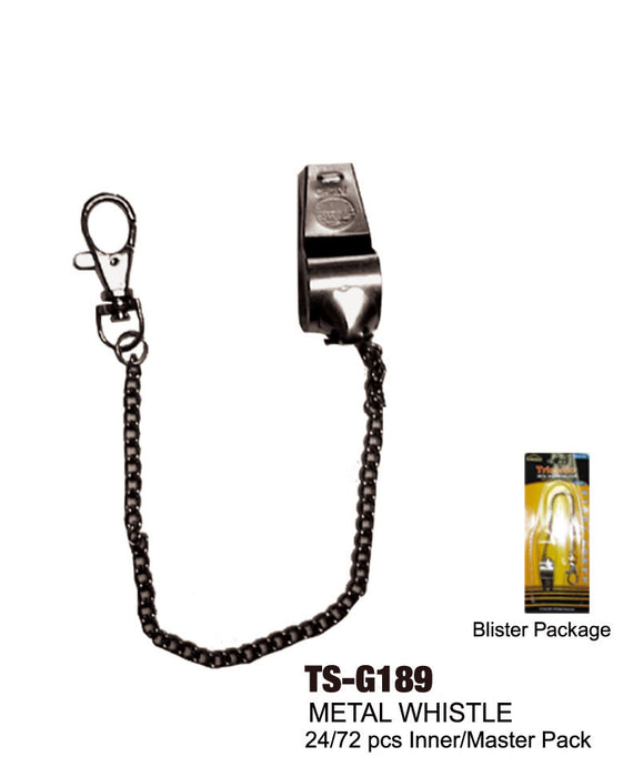 TS-G189 - Metal Whistle & Chain