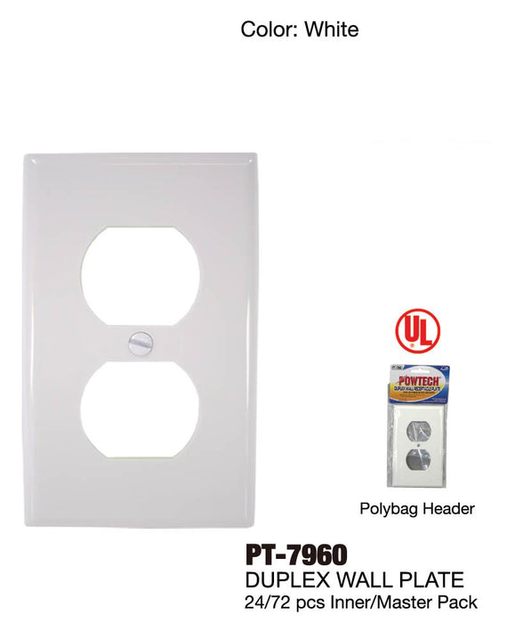PT-7960 - Duplex UL Wall Plate